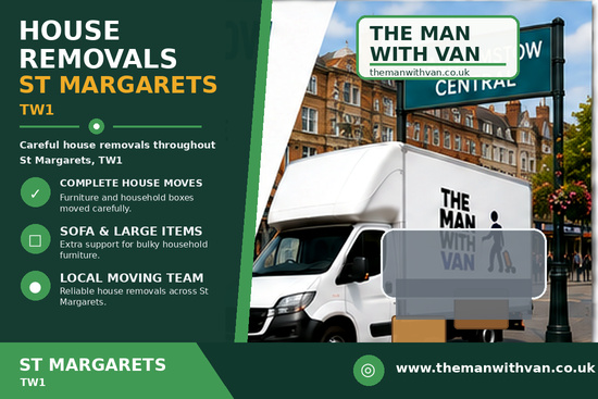House removals in St Margarets, TW1