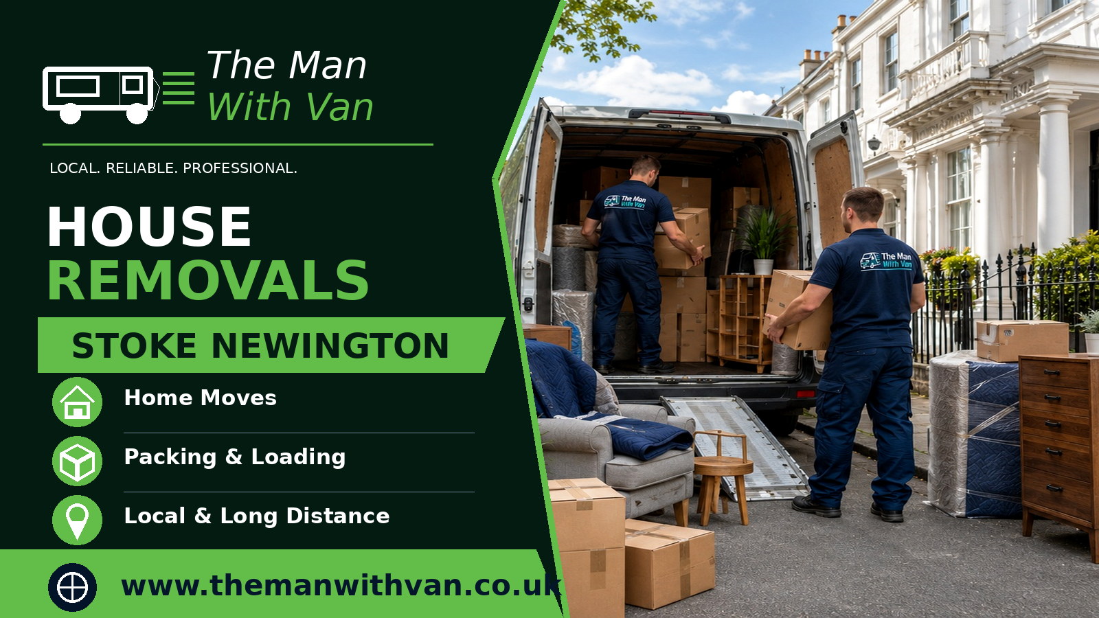 House removals in Stoke Newington, N16