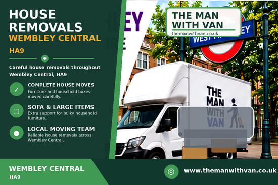 House removals in Wembley Central, HA9