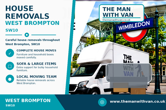 House removals in West Brompton, SW10