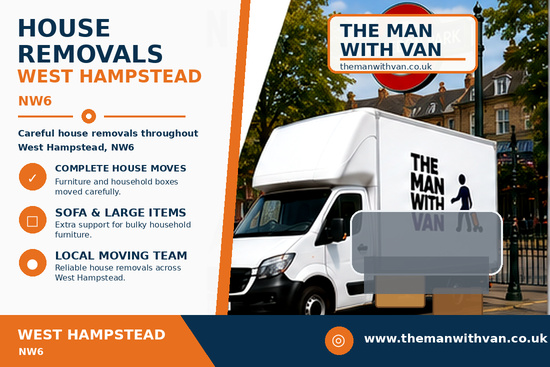 House removals in West Hampstead, NW6