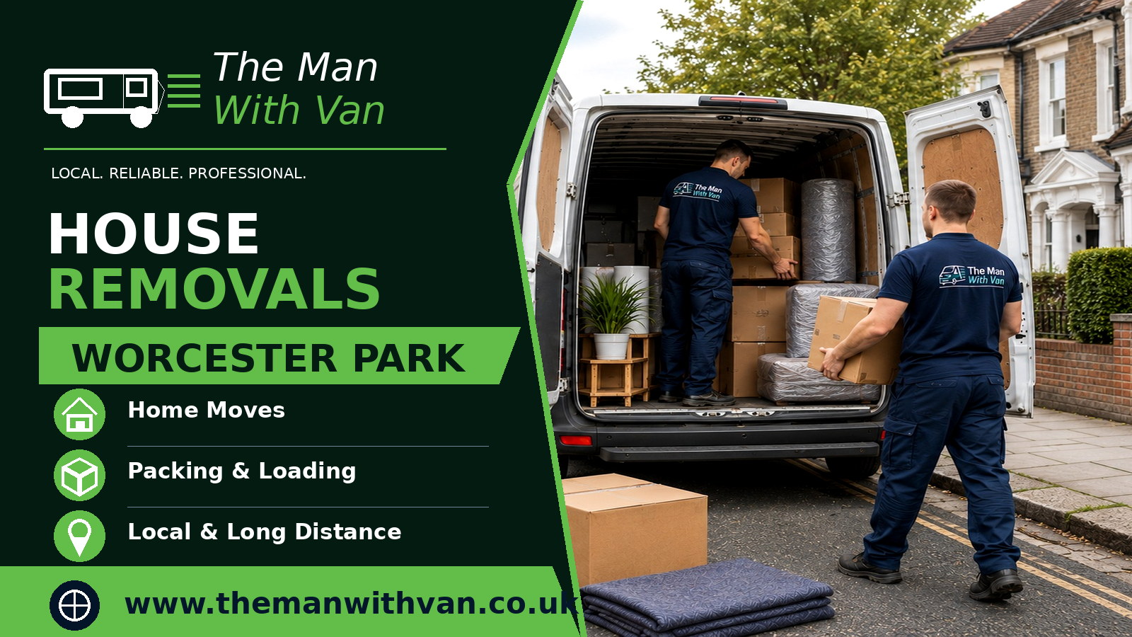 House removals in Worcester Park, KT4