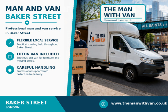 Man and van in Baker Street, NW1