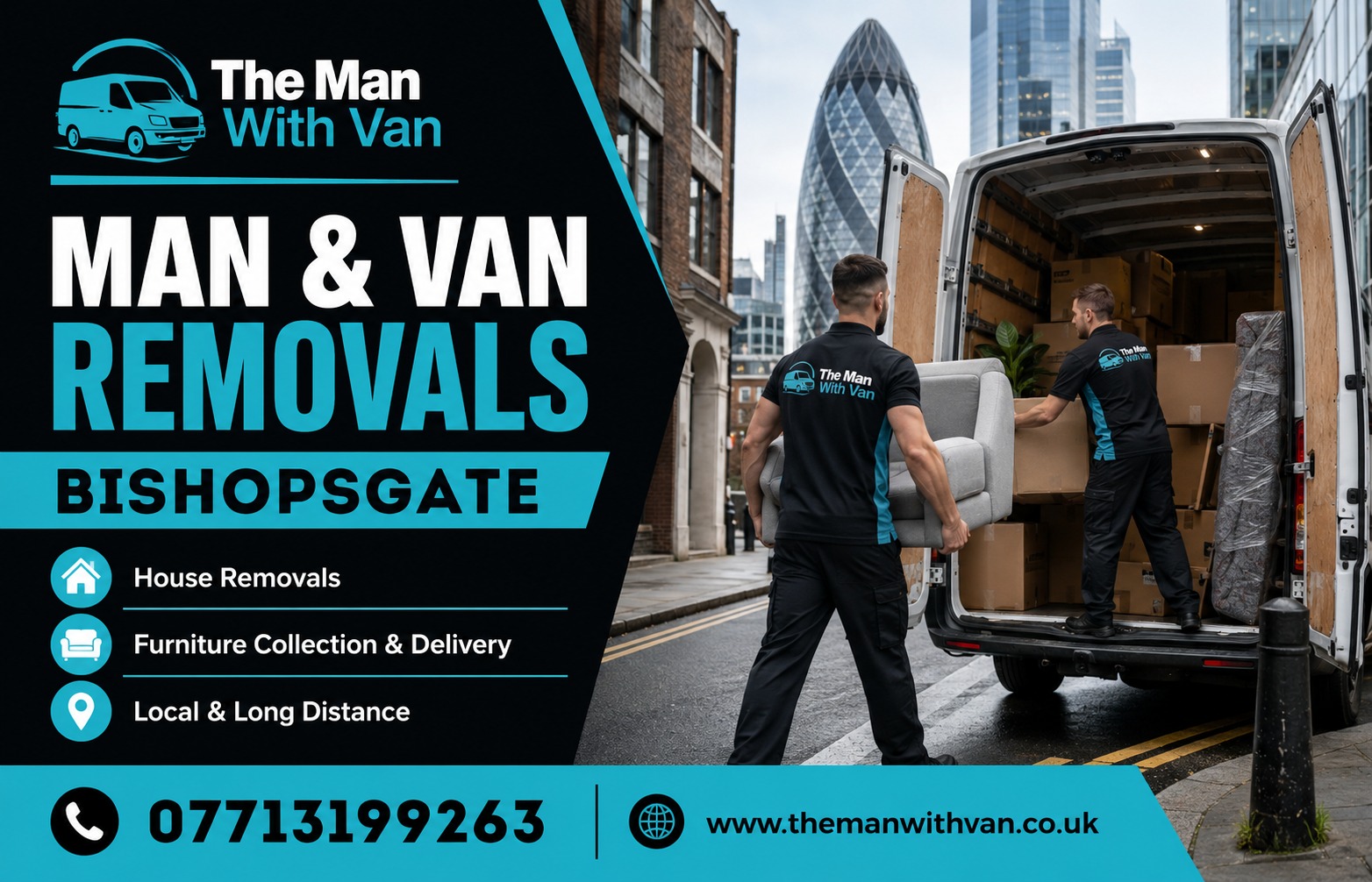 Man and van in Bloomsbury, WC1