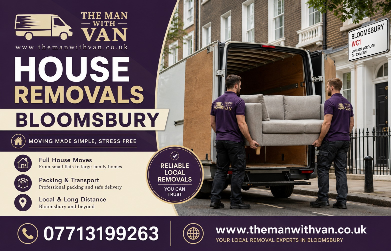 Man and van in Bowes Park, N22