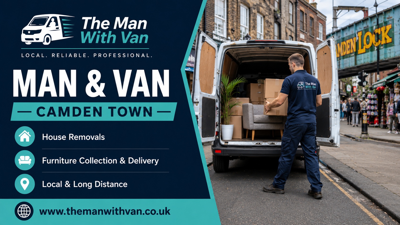 Man and van in Camden Town, NW1