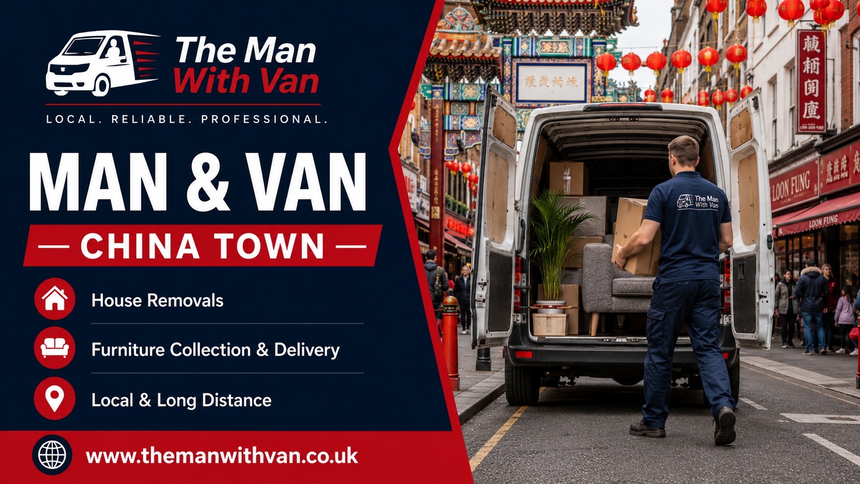 Man and van in Chinatown, W1
