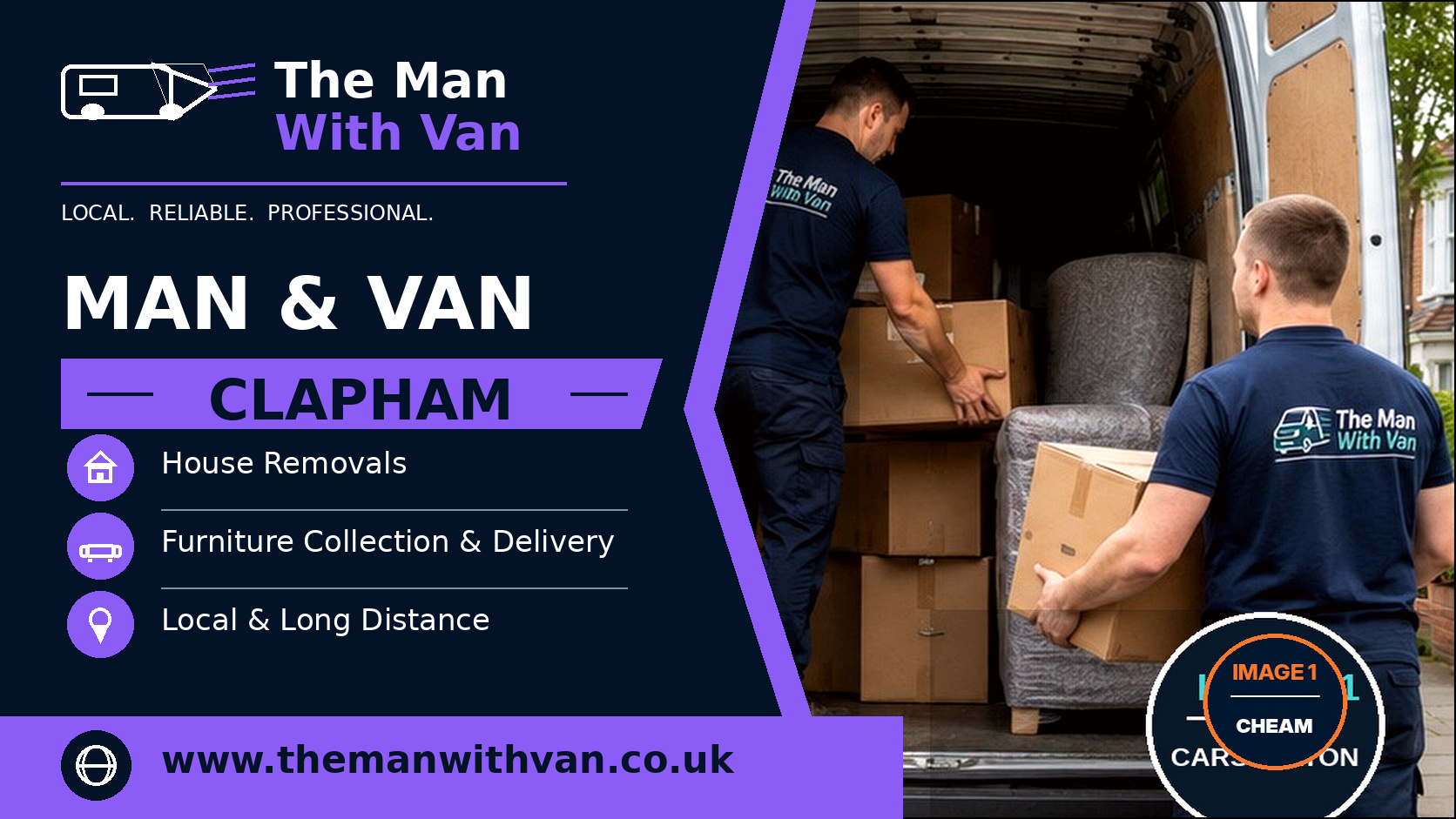 Man and van in Clapham, SW4