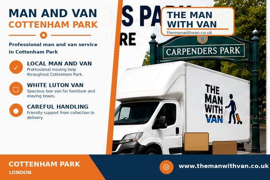 Man and van in Cottenham Park, SW20