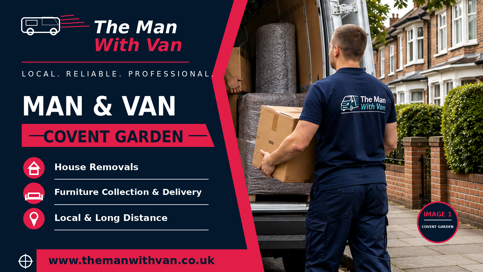 Man and van in Covent Garden, WC2
