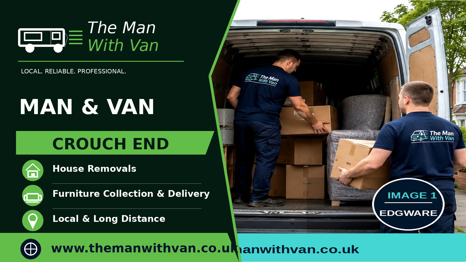 Man and van in Crouch End, N8