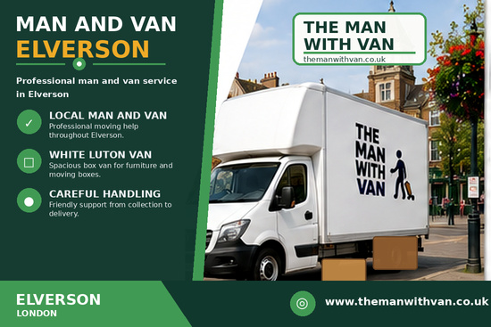 Man and van in Elverson Road, SE13