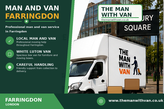 Man and van in Farringdon, EC1