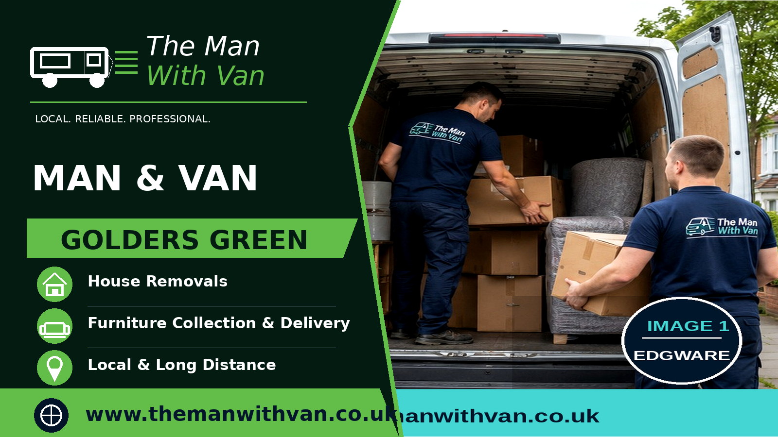 Man and van in Golders Green, NW11
