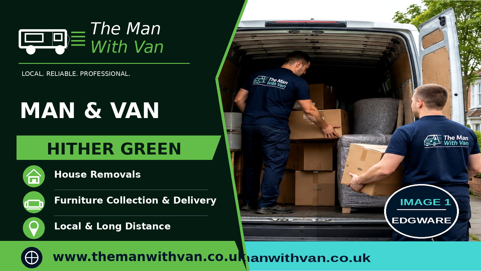Man and van in Hither Green, SE13