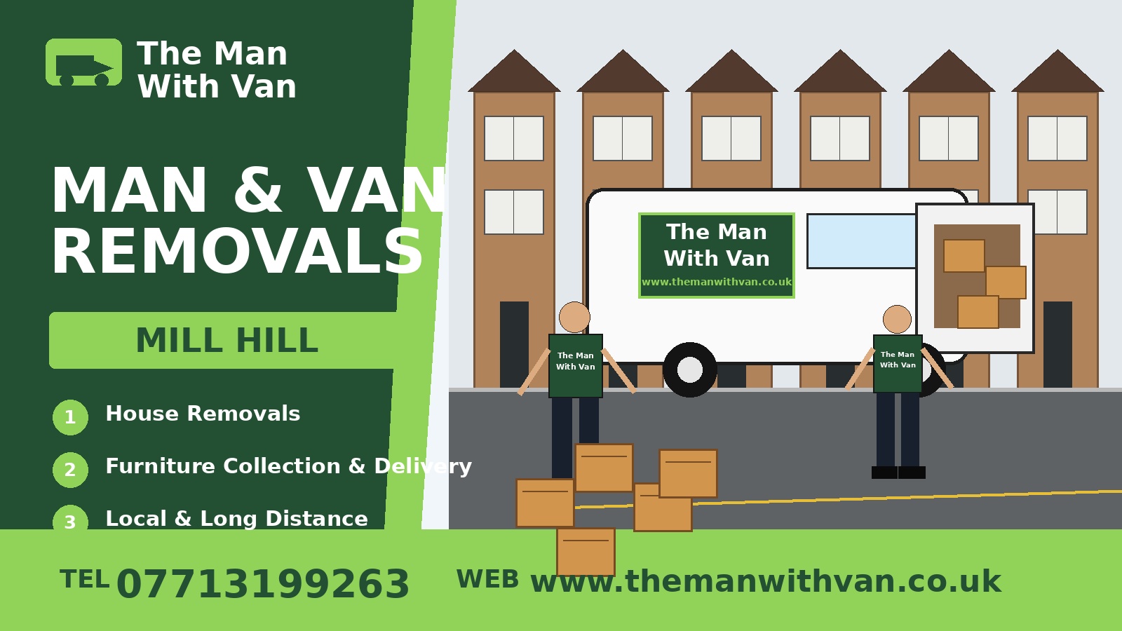 Man and van in Mill Hill, NW7