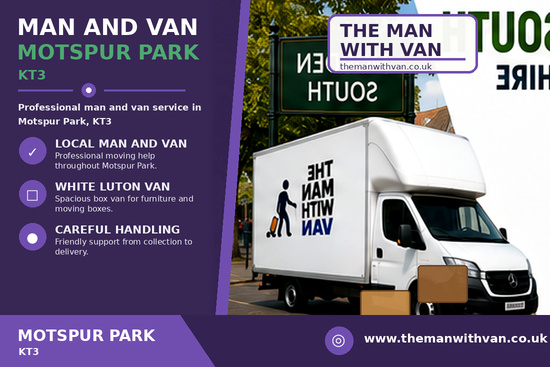 Man and van in Motspur Park, KT3