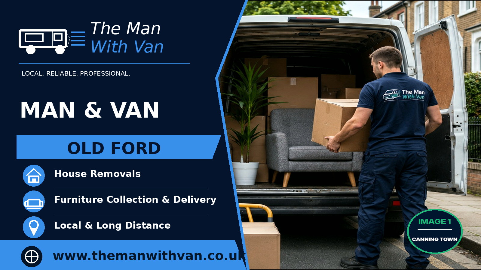 Man and van in Old Ford, E3