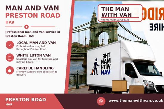 Man and van in Preston Road, HA9