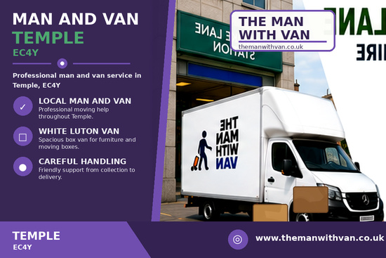 Man and van in Temple, EC4Y