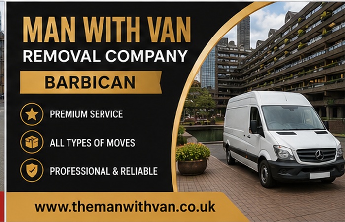 Man with a van removal company in Barbican, EC2
