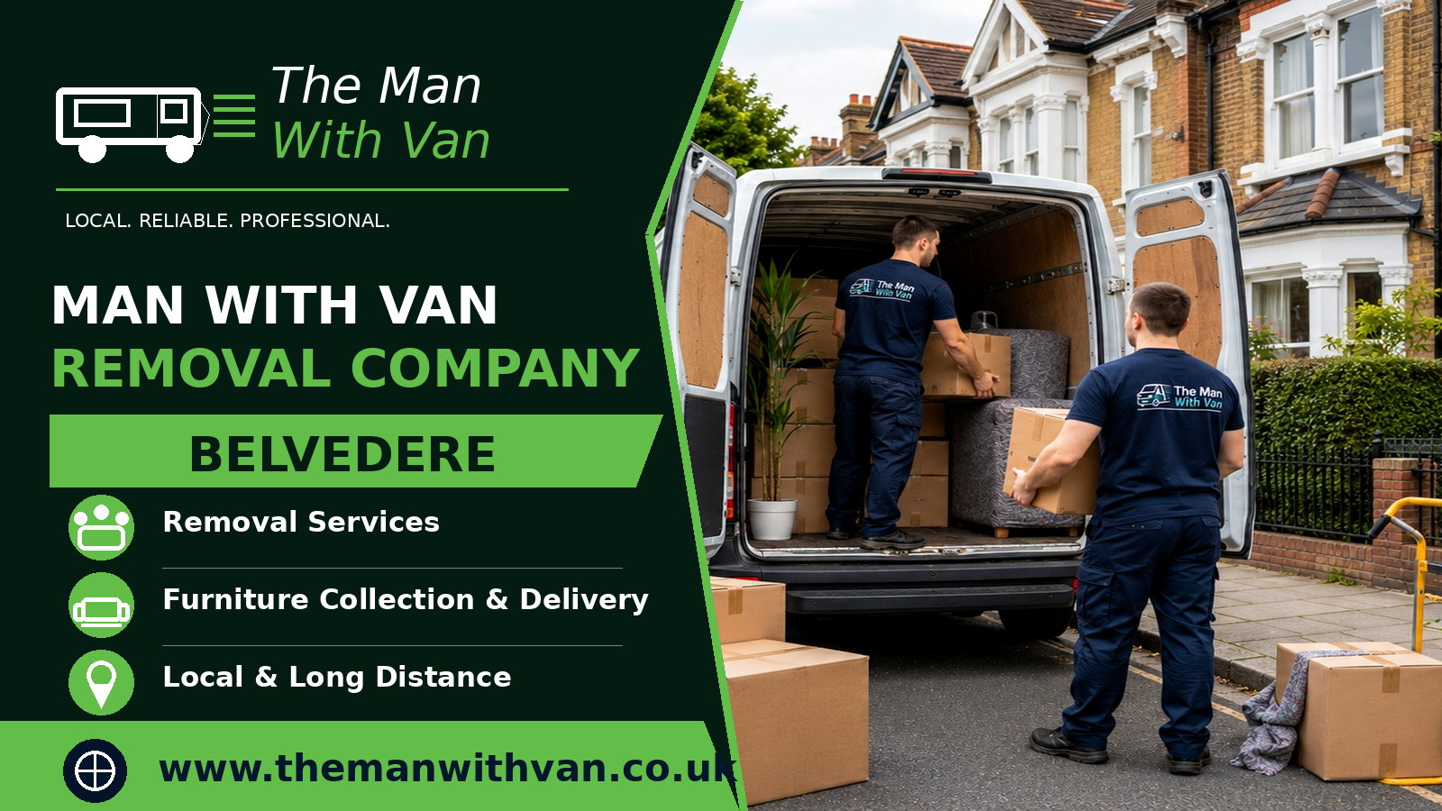 Man with a van removal company in Belvedere, DA17