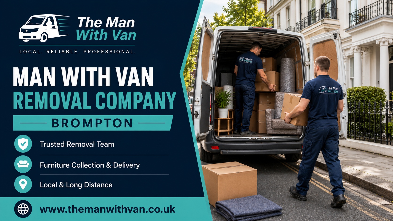 Man with a van removal company in Brompton, SW3