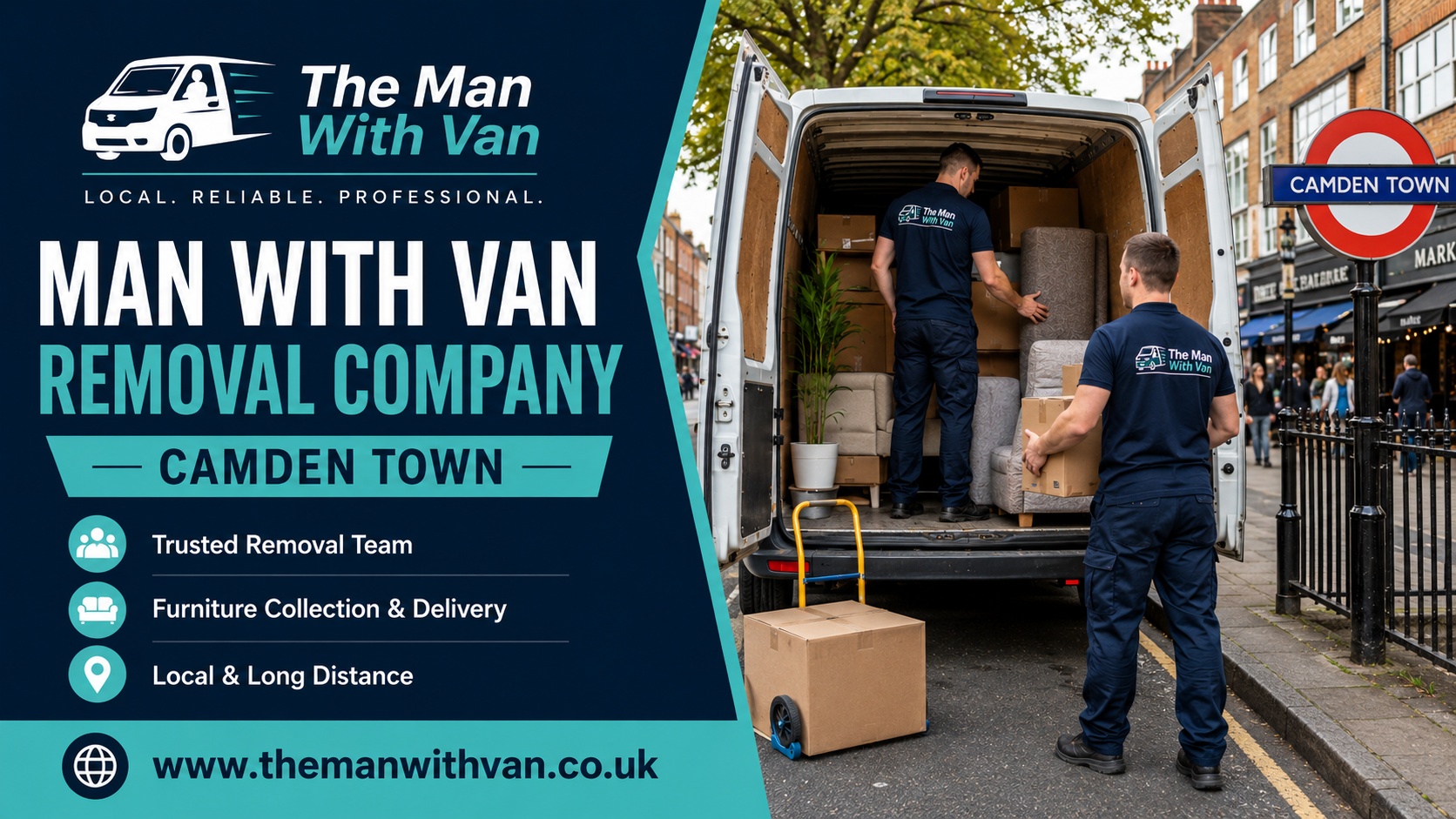 Man with a van removal company in Camden Town, NW1