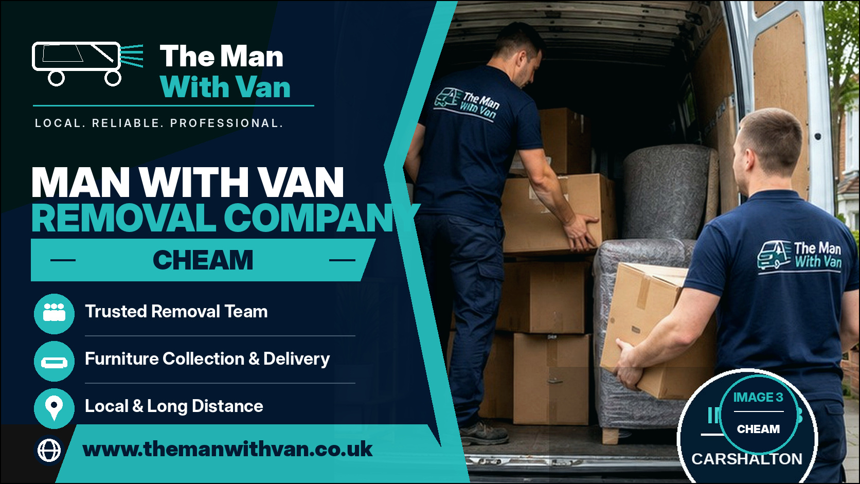 Man with a van removal company in Cheam, SM3