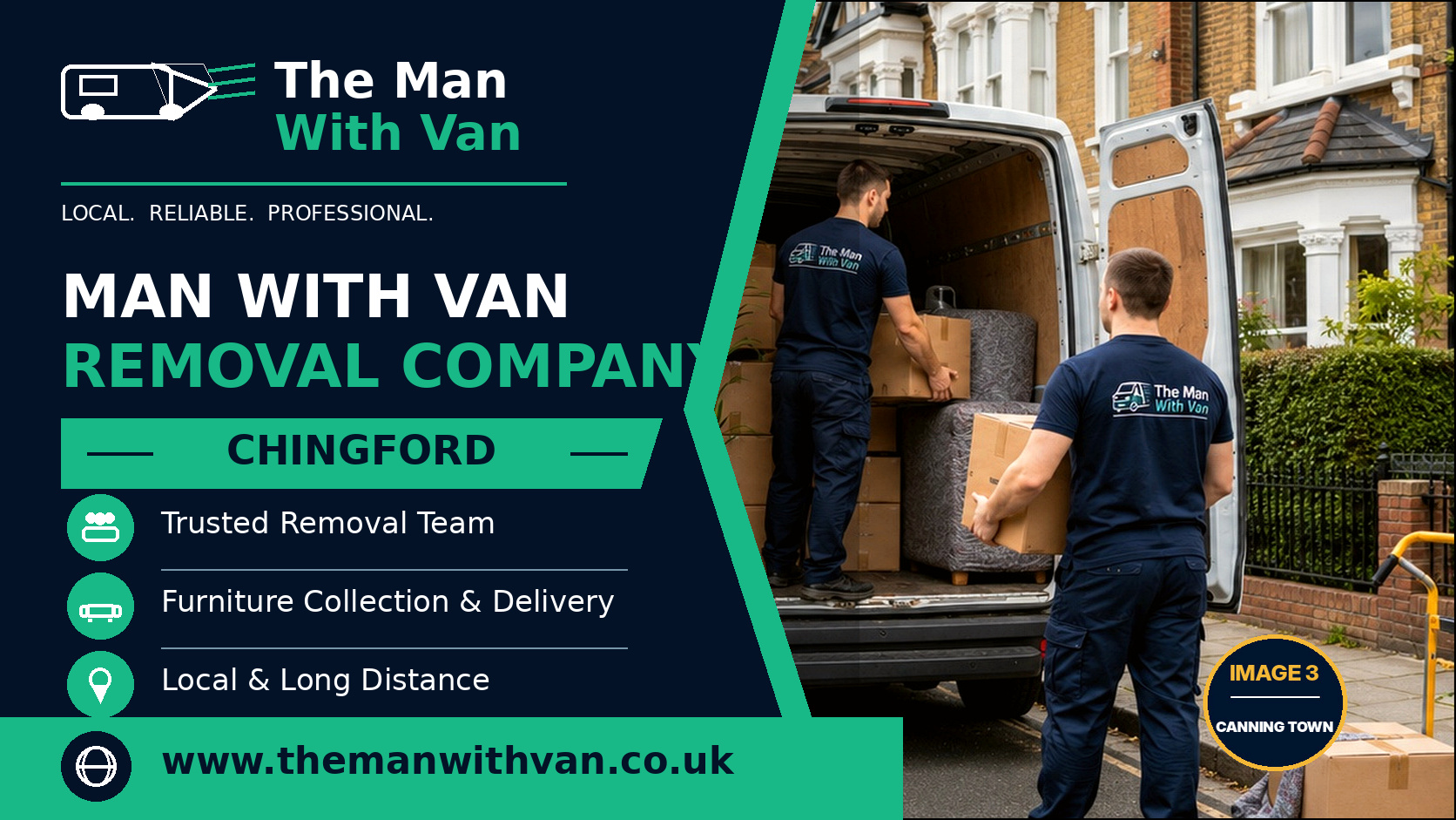 Man with a van removal company in Chingford, E4