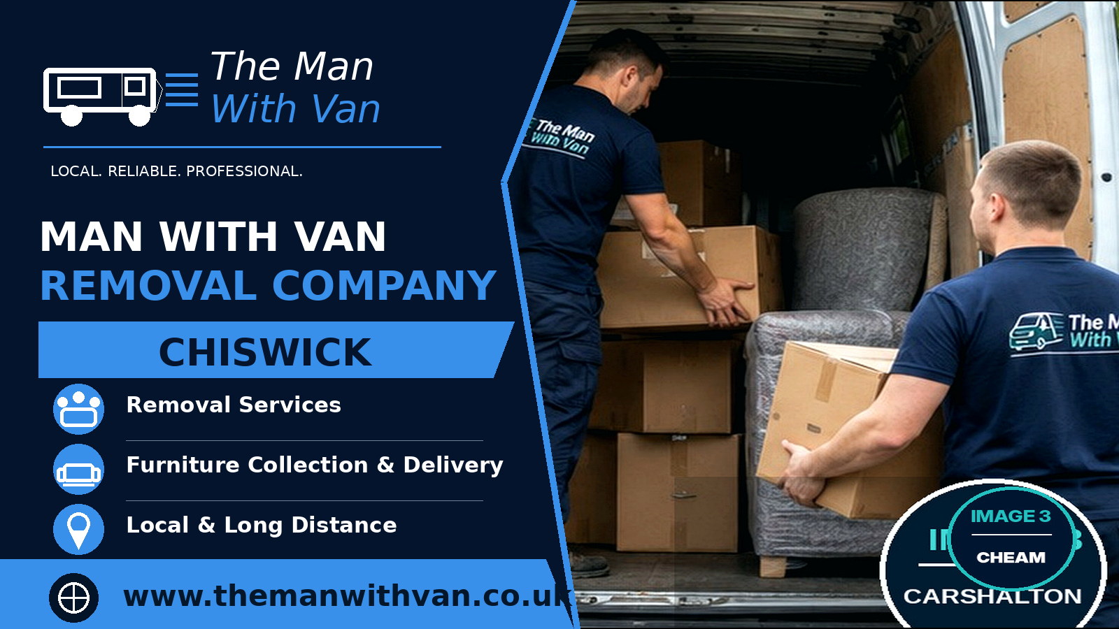 Man with a van removal company in Chiswick, W4