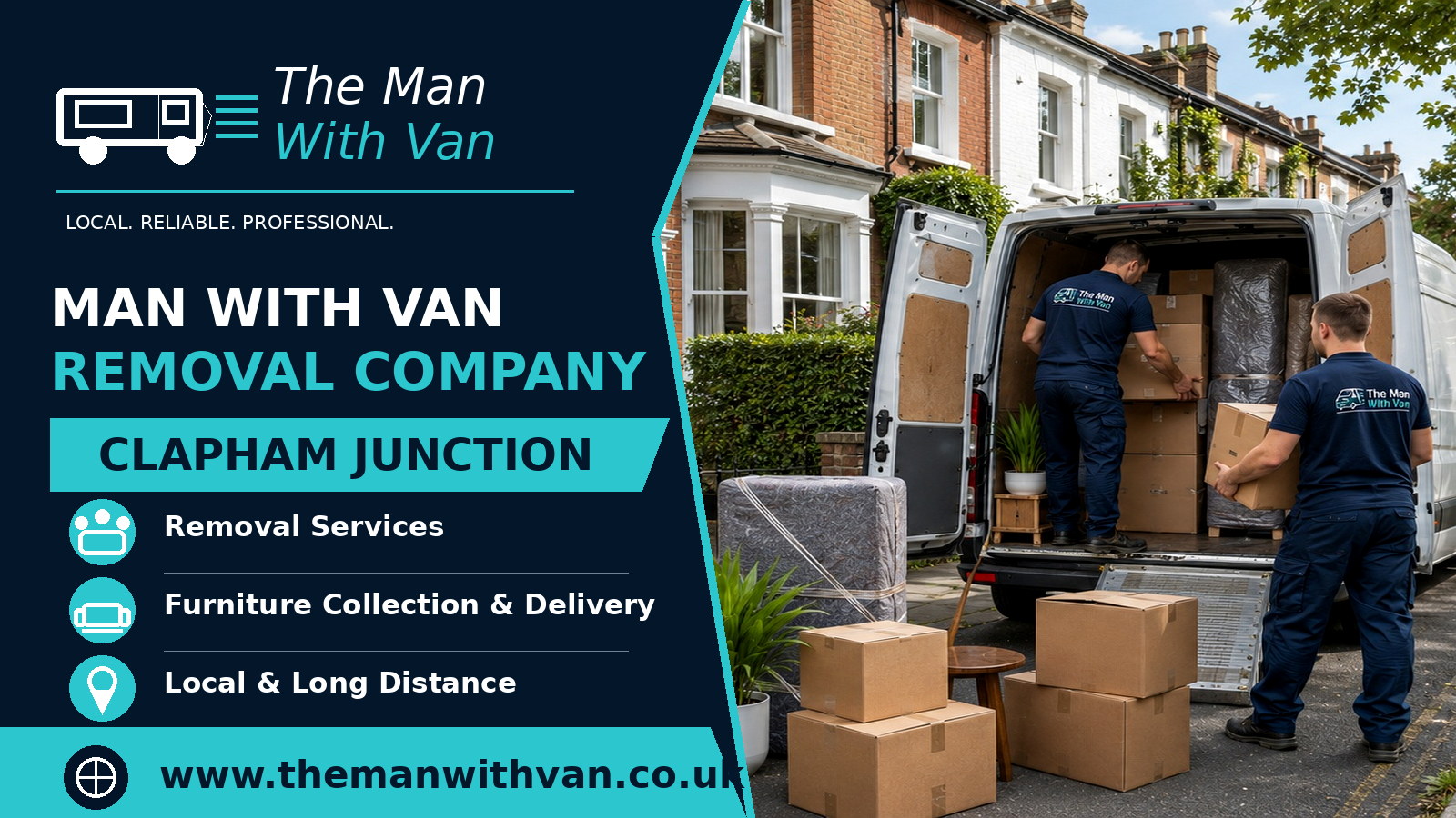 Man with a van removal company in Clapham Junction, SW11