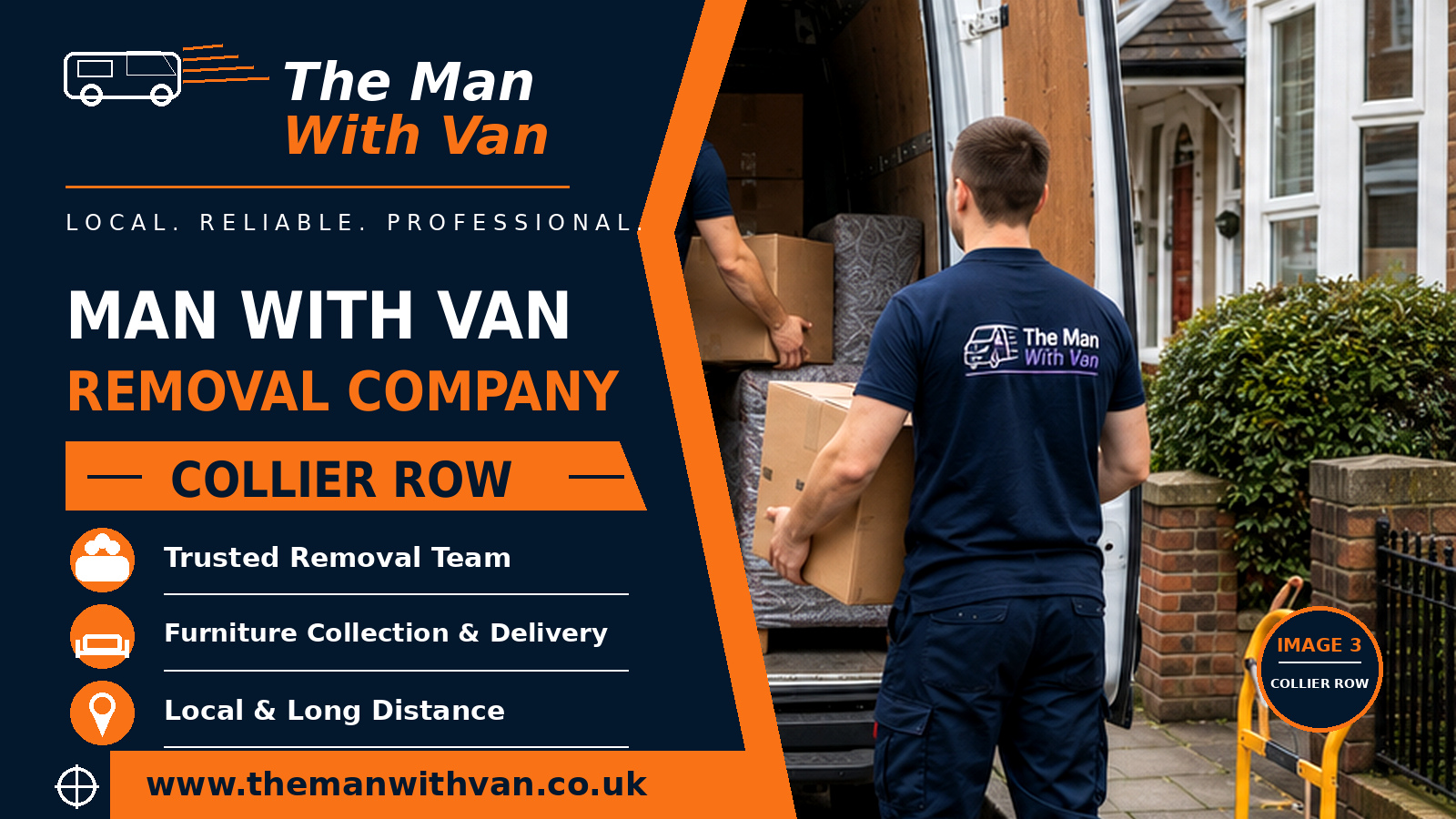 Man with a van removal company in Collier Row, RM5