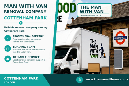 Man with a van removal company in Cottenham Park, SW20
