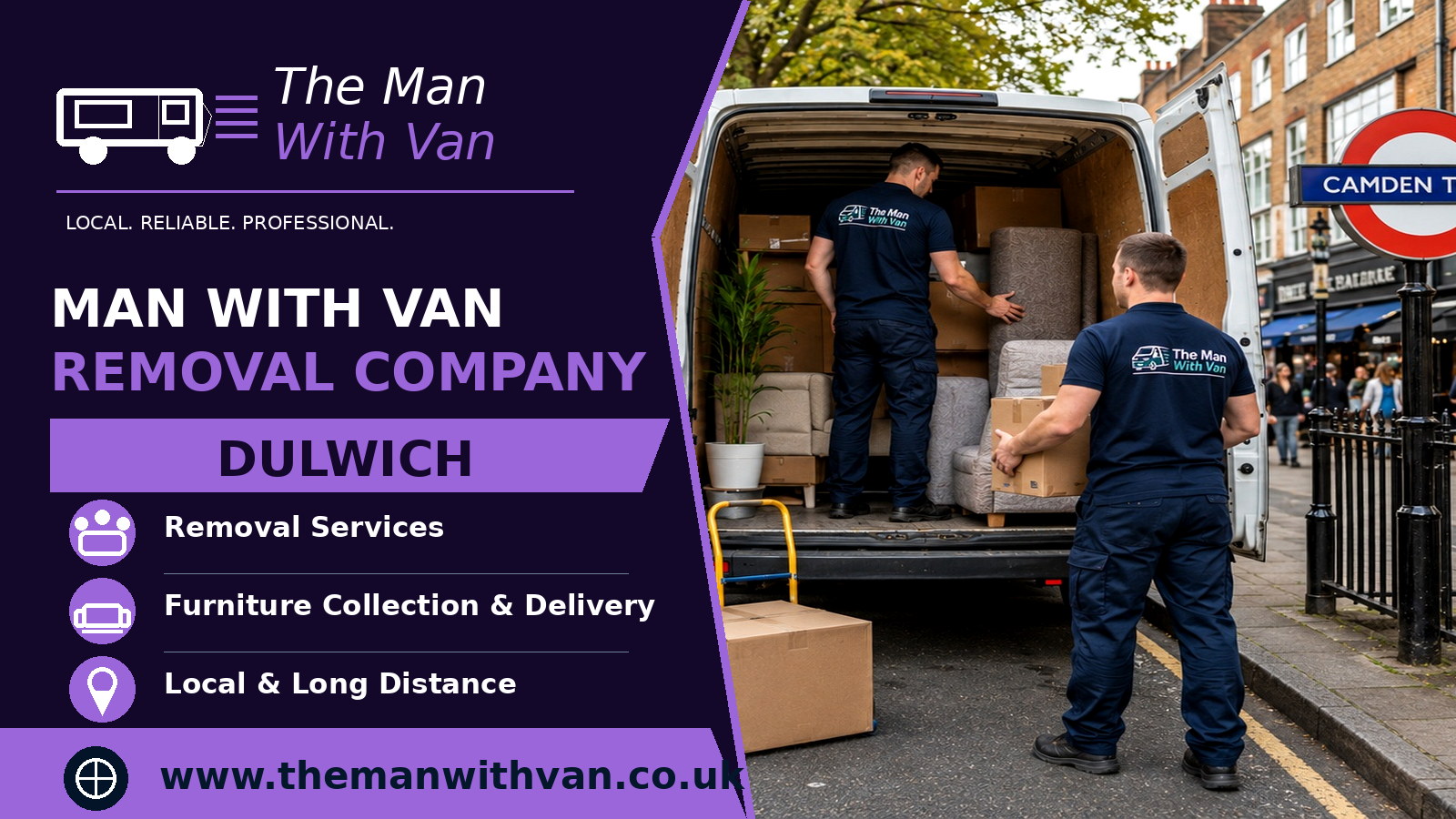 Man with a van removal company in Dulwich, SE21