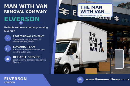 Man with a van removal company in Elverson Road, SE13