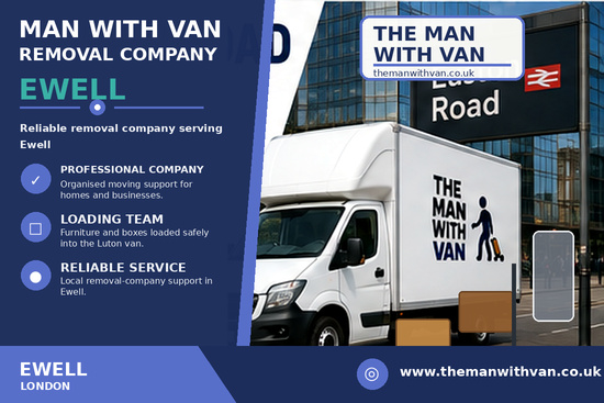 Man with a van removal company in Ewell, KT17