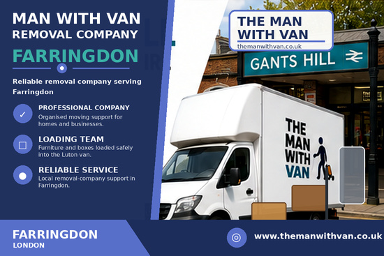 Man with a van removal company in Farringdon, EC1