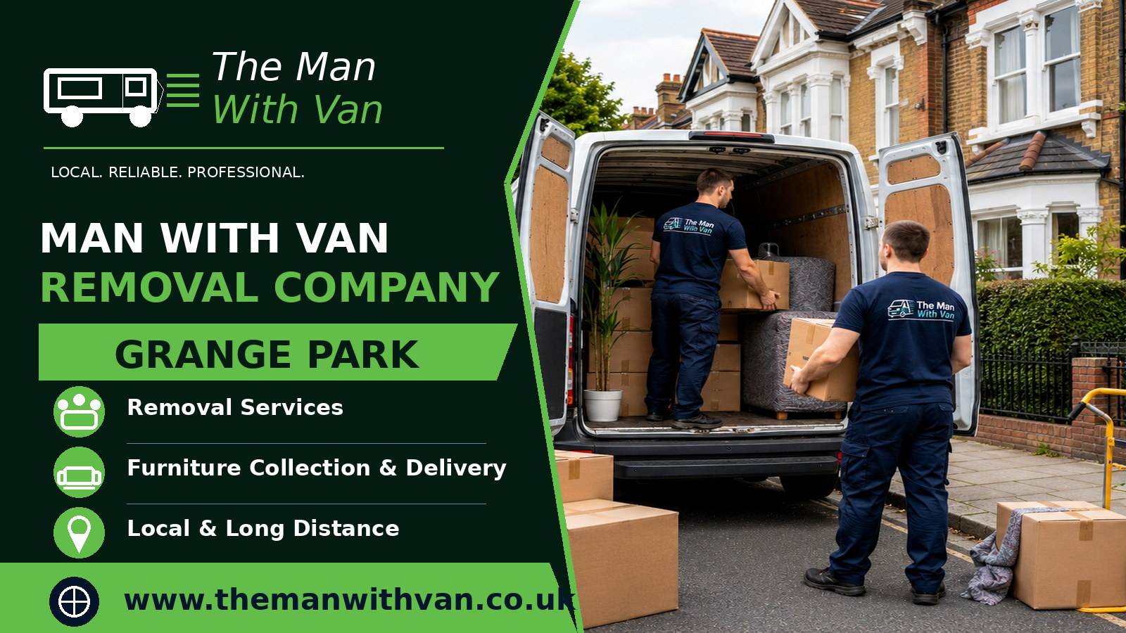 Man with a van removal company in Grange Park, N21