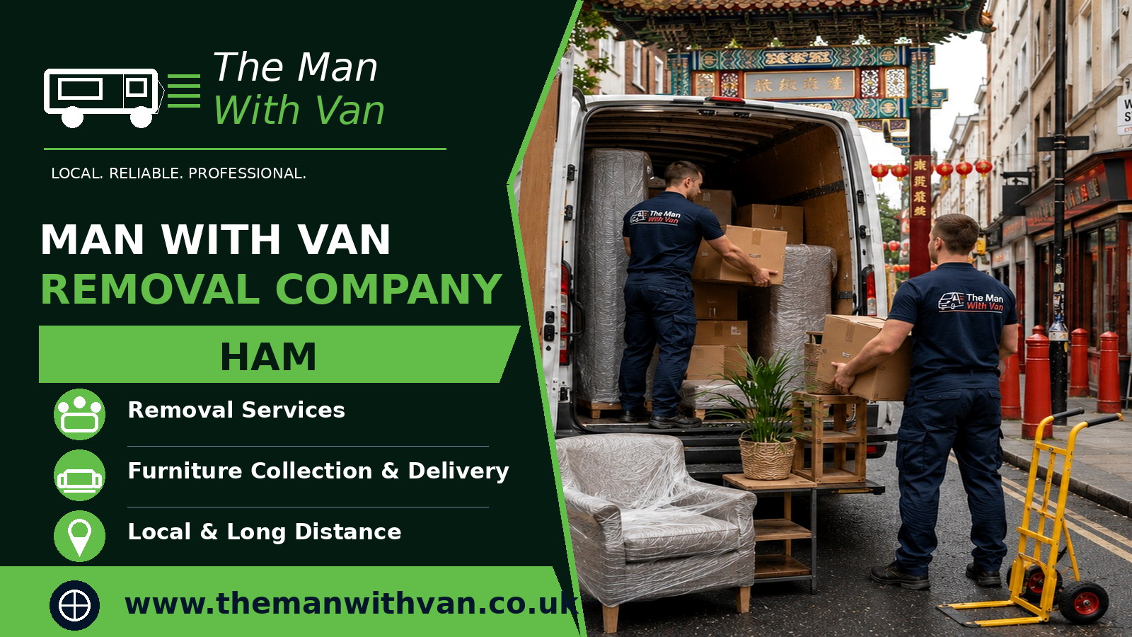 Man with a van removal company in Ham, TW10