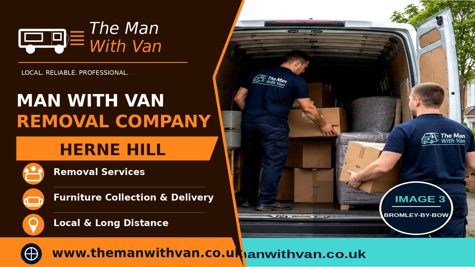 Man with a van removal company in Herne Hill, SE24