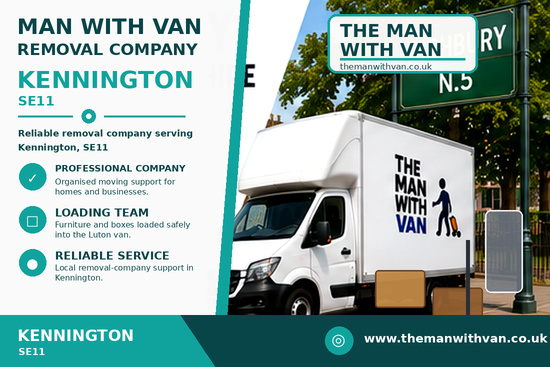Man with a van removal company in Kennington, SE11