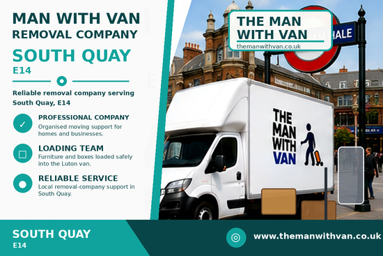 Man with a van removal company in South Quay, E14