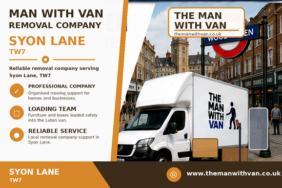 Man with a van removal company in Syon Lane, TW7