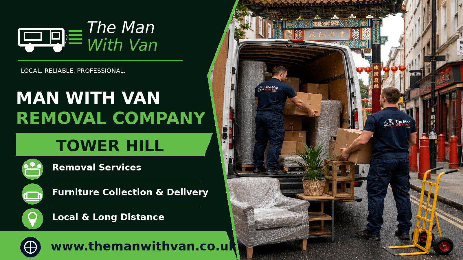 Man with a van removal company in Tower Hill, EC3