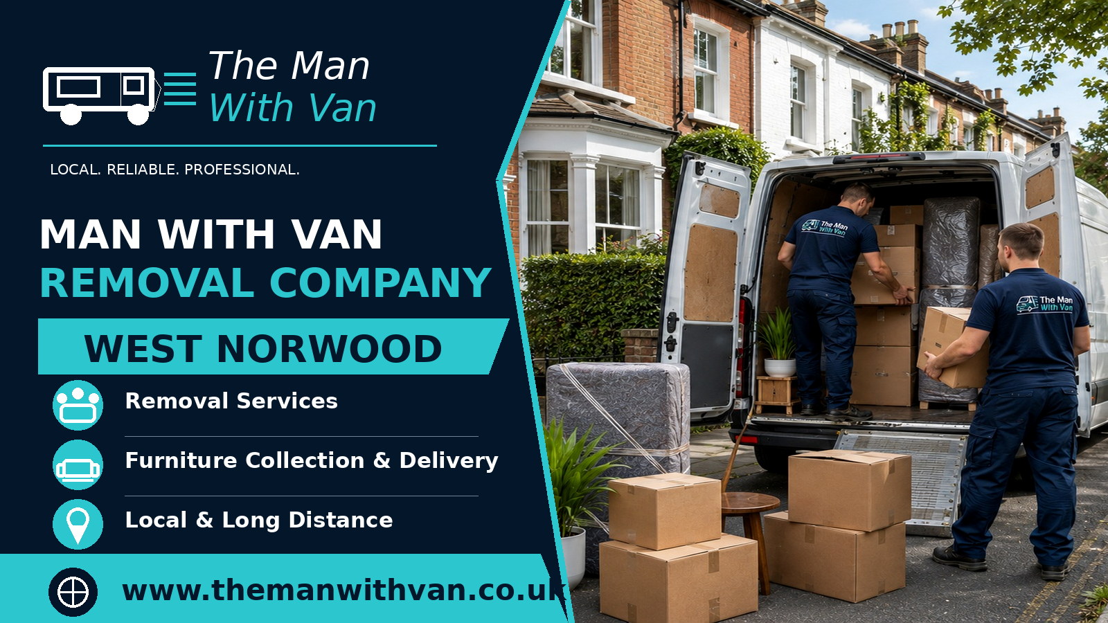 Man with a van removal company in West Norwood, SE27