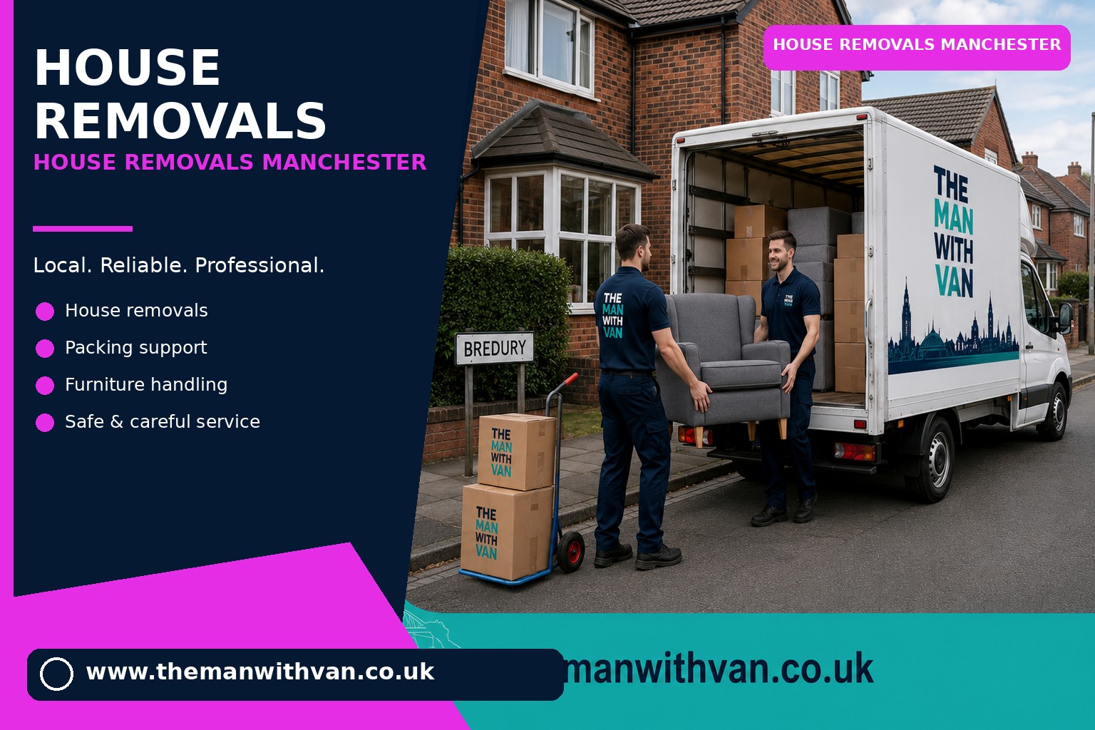 Team carrying out a house removal in Manchester