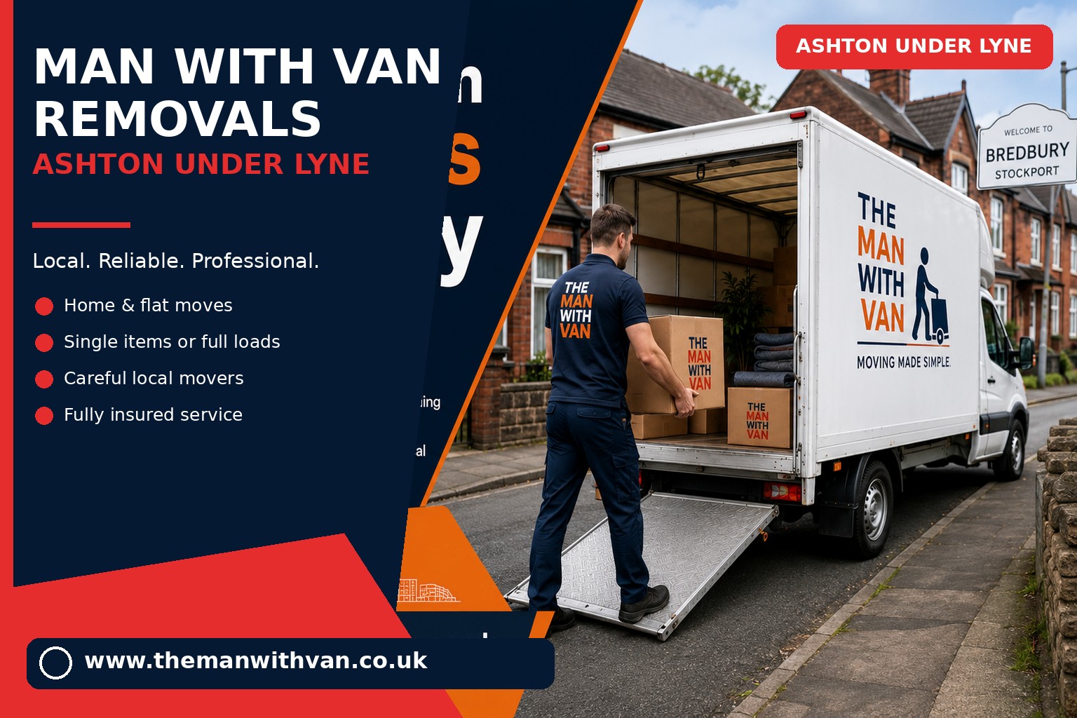 Removal van ready for an Ashton-under-Lyne OL6 house move