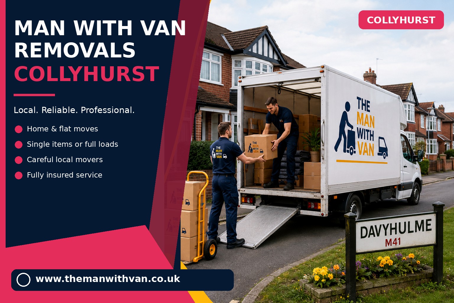 Removal van ready for a Collyhurst local move