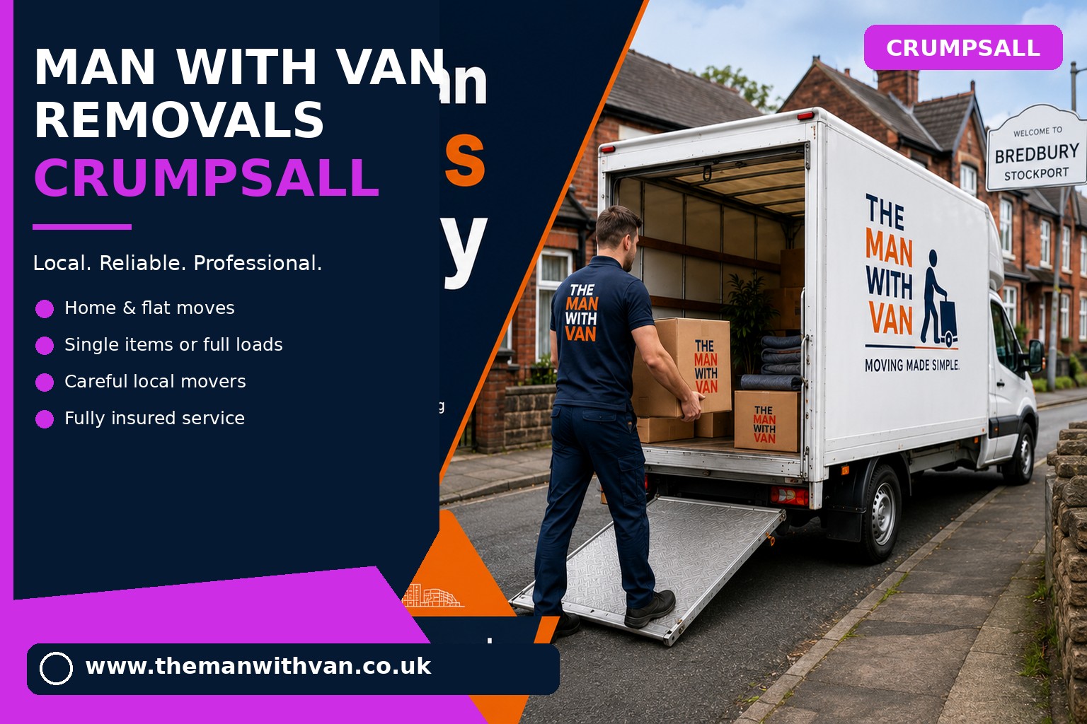 Removal van ready for a Crumpsall M8 removal